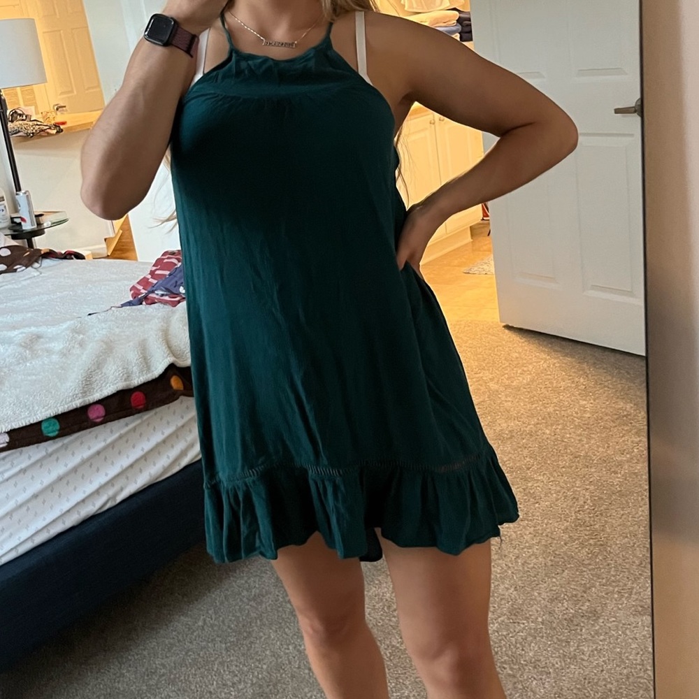 O’Neill S green backless dress